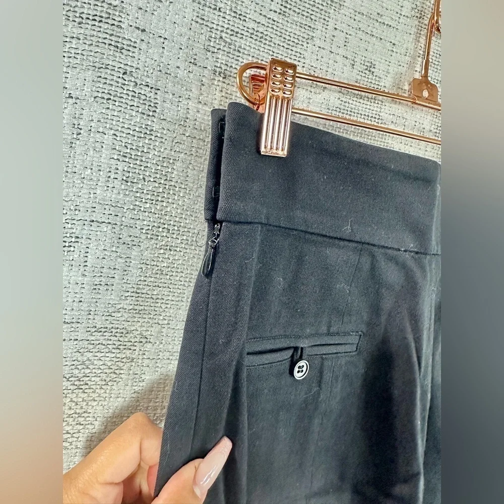 and other stories high waisted black cigarette pants with ankle zippers size 4
